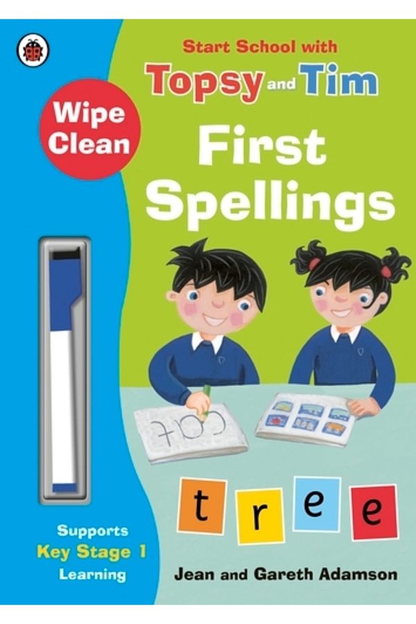Penguin Random House-Wipe-Clean First Spellings: Start School with Topsy and Tim 1