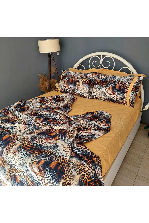 NEDA HOME-Double Personality Digital Print Leopard Patterned Bedding Set 1