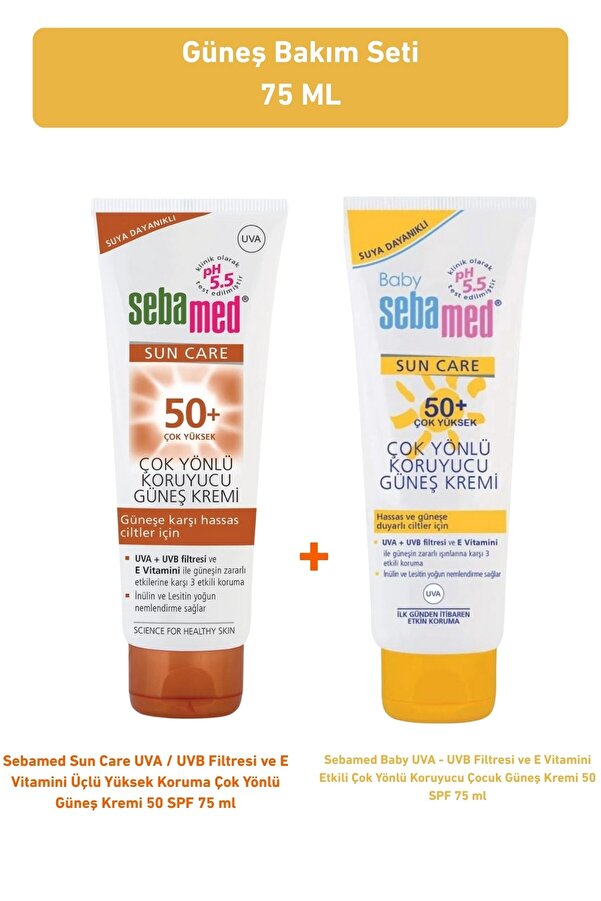 Sebamed 50 SPF 75 ML Güneş Kremi + Sebamed Baby 50 SPF 75 ML Güneş Kremi