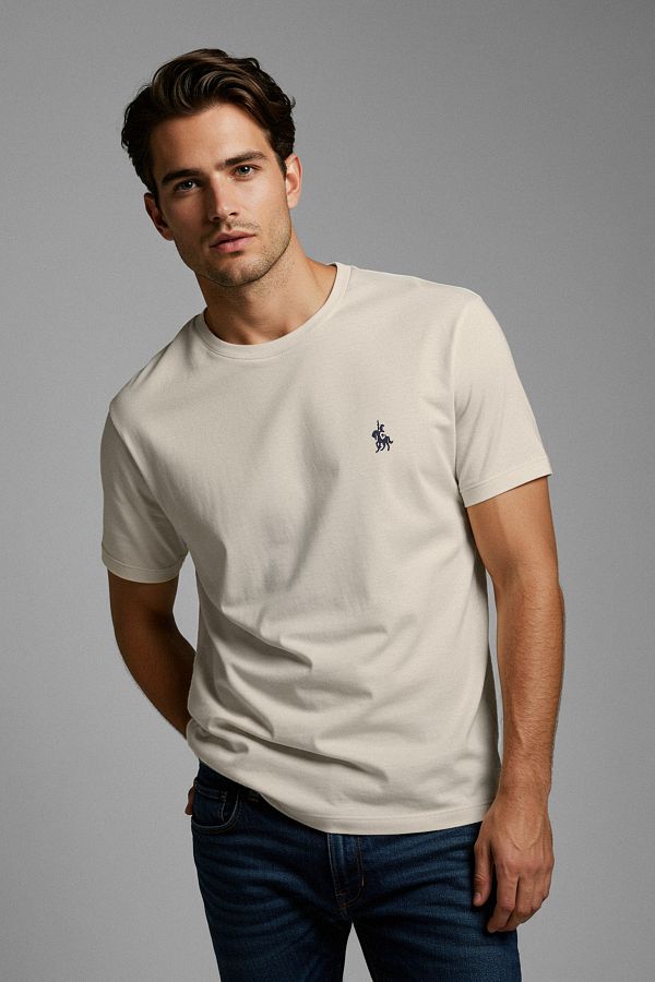 Trendyol Collection-T-Shirt aus 100 % Baumwolle – reguläre Passform – Details bestickt: TMNSS24TS00056 1