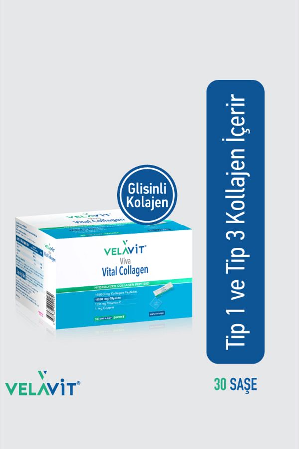 Velavit-Viva Vital - 10,000 Mg Extra Glycine Sachet Collagen 30 Powder 1