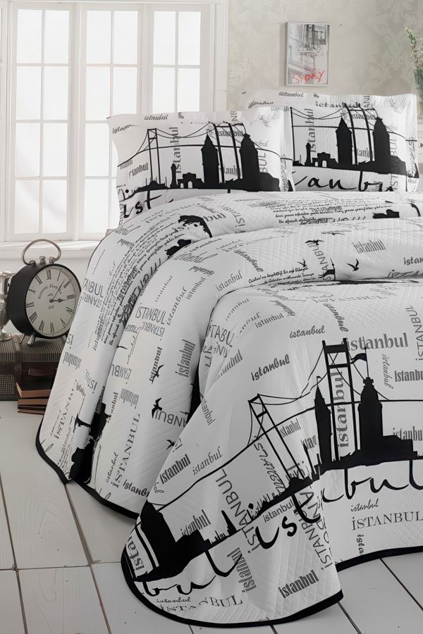 GAMA HOME-Jacquard Single Bedspread / with Special Design Bag / with Different Color and Pattern Options 1