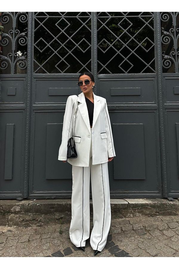 buqre's moda-Double Blazer Jacket Set 1
