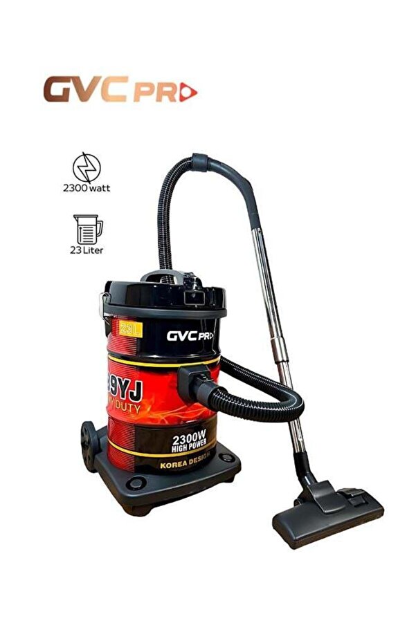GVC PRO-Vacuum Cleaner with 23L Capacity and 2300W Power - Black/Red 1