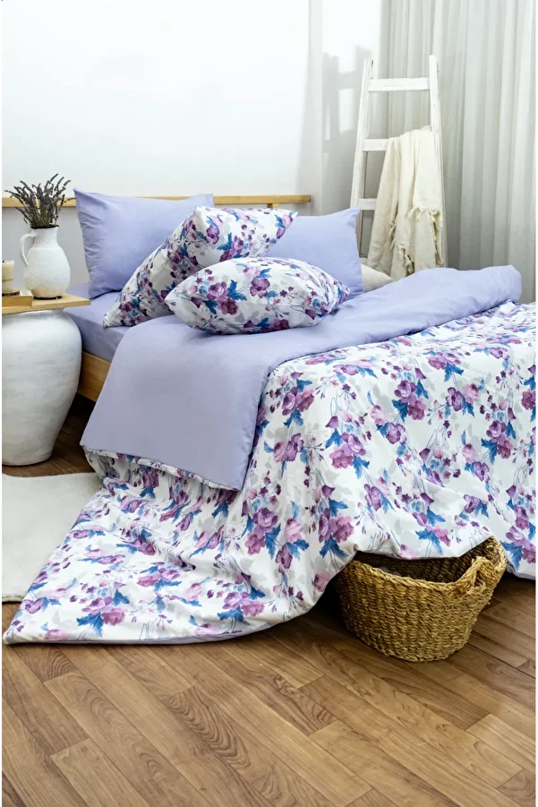 BESTİNA GOLD-Ranforce Single Duvet Cover Set (with Elastic Sheets) 1