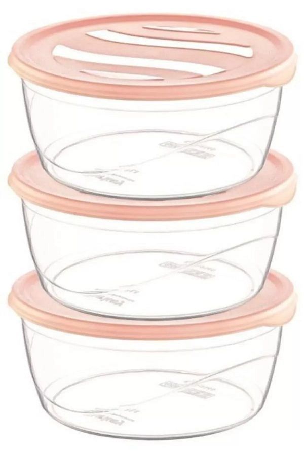 Rasanet-Storage Container Karizma Round 3Pcs No:2 Royaleks-Çnk2149 1