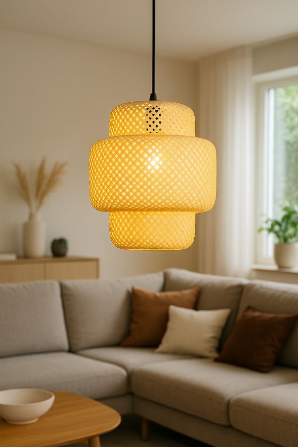 Lambadar-Scorpion Model Single Rattan Bamboo Modern Design Scandinavian Bohemian Pendant Lamp Chandelier 1