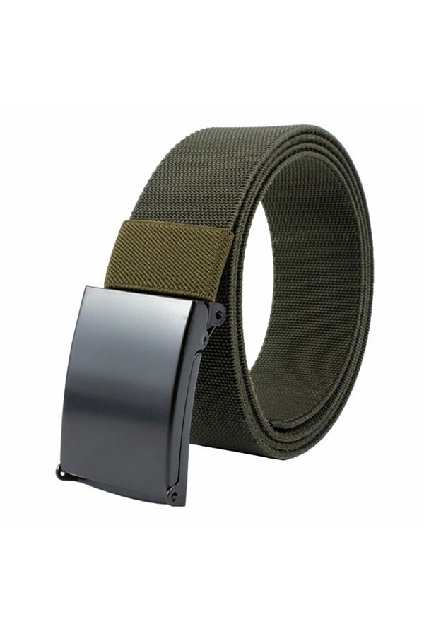 PUFO-Army Elite Edition men's belt strap 3.8 x 125 cm, adjustable, green 1