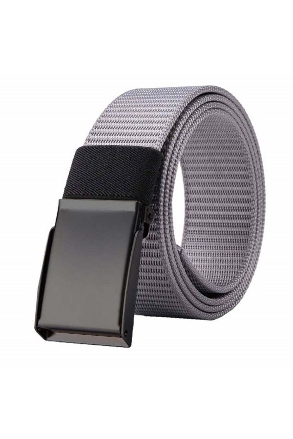 PUFO-Army Style belt for men 3.8 x 115 cm, adjustable, gray 1
