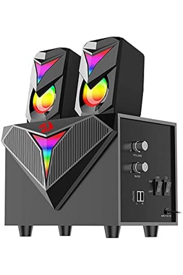 REDRAGON-مكبر صوت Tocatta مع مساحة ألوان RGB 2.1 من Redragon - مدخل AUX ستيريو محيطي 3.5 مم - كمبيوتر 1