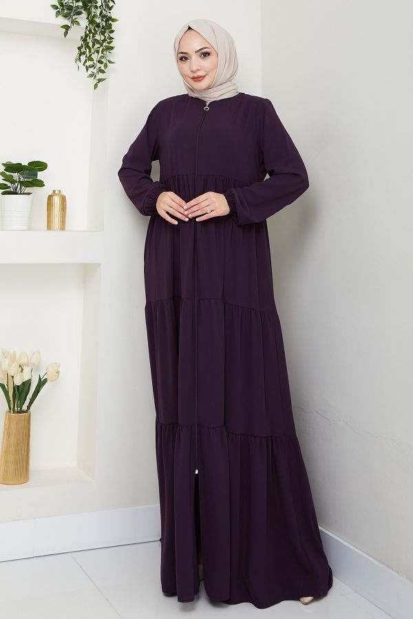 InStyle-Three Gathered Purple Ferace 1