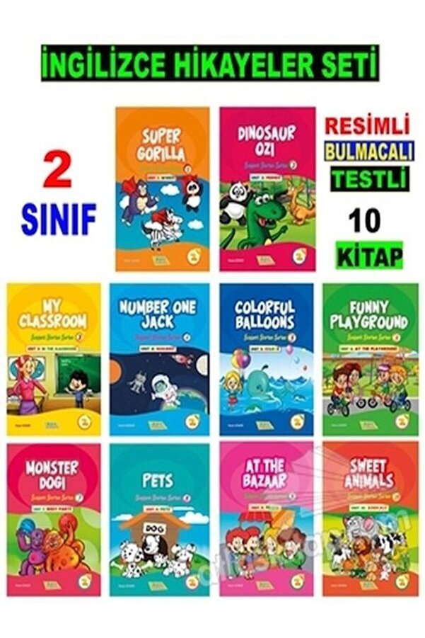 Akıl Yolu Yayıncılık 2. Sınıf Ingilizce Hikayeler Seti (10 Fasikül )