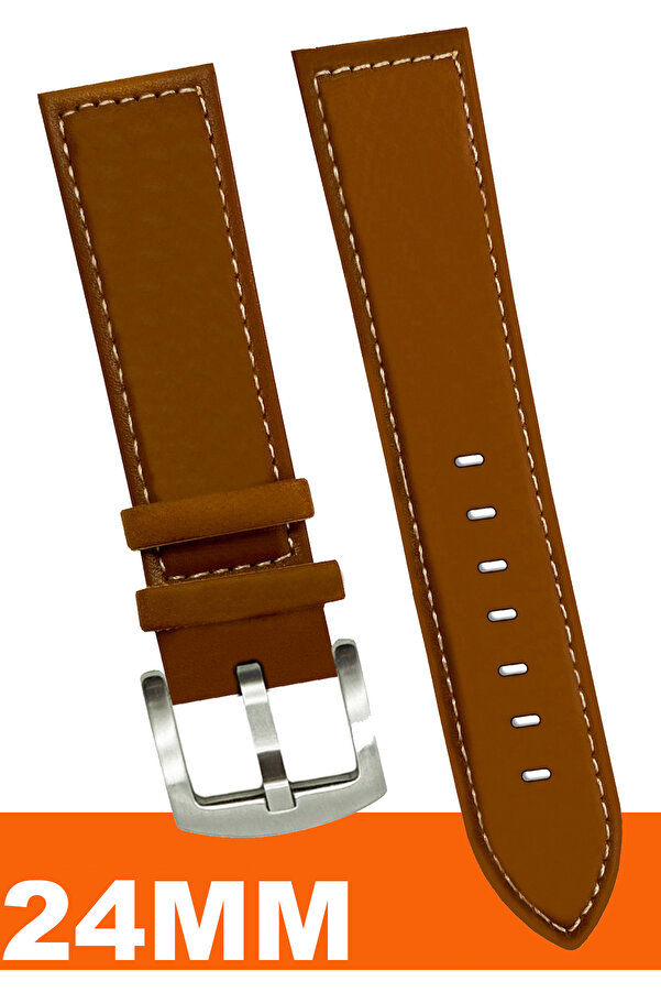 Leather Strap 24mm Fossil Stainless Steel Watch Band Watch Band - Main Image
