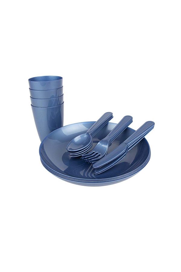 Ar Armese-Picnic Set Practical Does Not Take up Space Picnic Plate Set Picnic Utensils 20 Pieces for 4 People 1