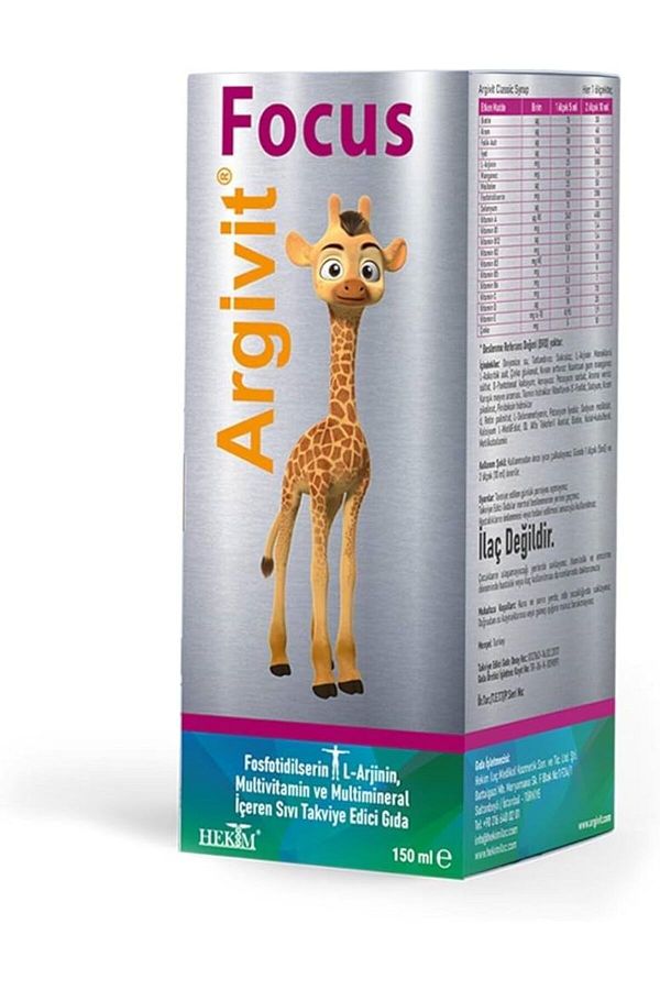 ARGEVİZYON-Argivit Focus Giraffe Syrup for Children to Increase Height 150 ml 1