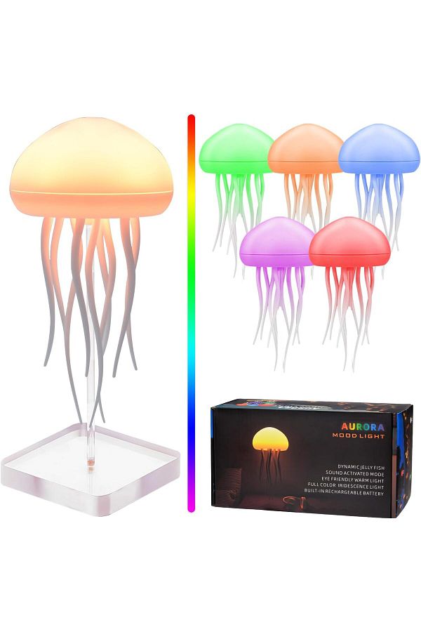 Generic-Aurora Mood Light LED Jellyfish Lamp – Intelligent, Portable, Touch Luminous Floating Decor 1