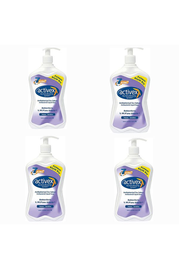 Activex-4 Pieces Activex Liquid Soap Sensitive Protection 700 ml Large Size Soap with Pump 1