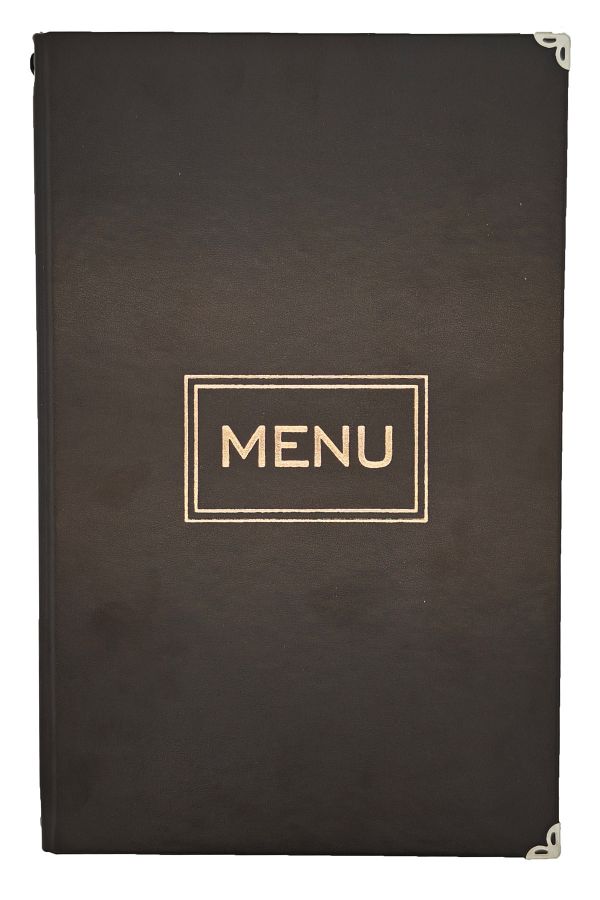 ankara menü-A4 Thermo Leather Menu Container, Embossed Printed (Elastic - Snap-On - Drawstring) 1
