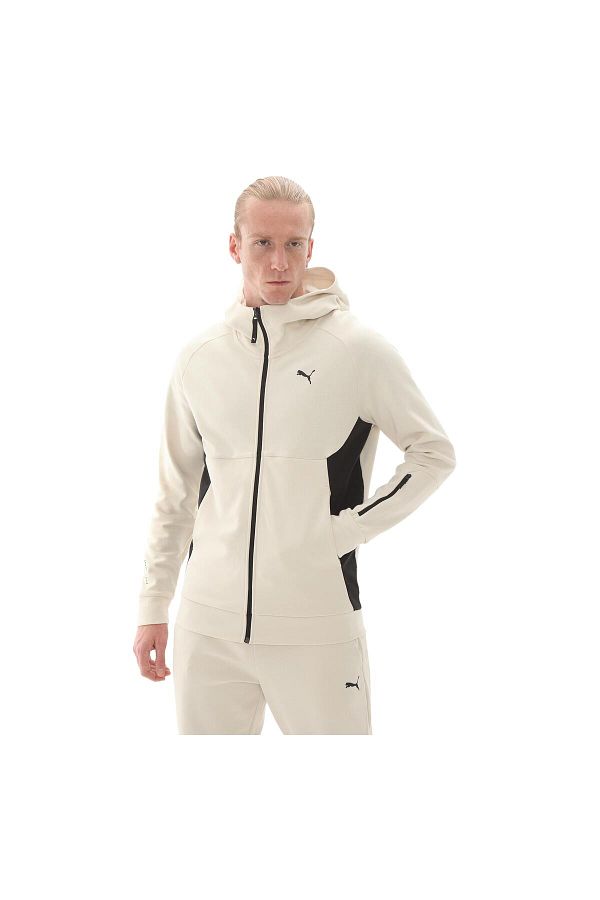 Puma-Hanorac pentru bărbați, bej, cu fermoar complet TECH 1