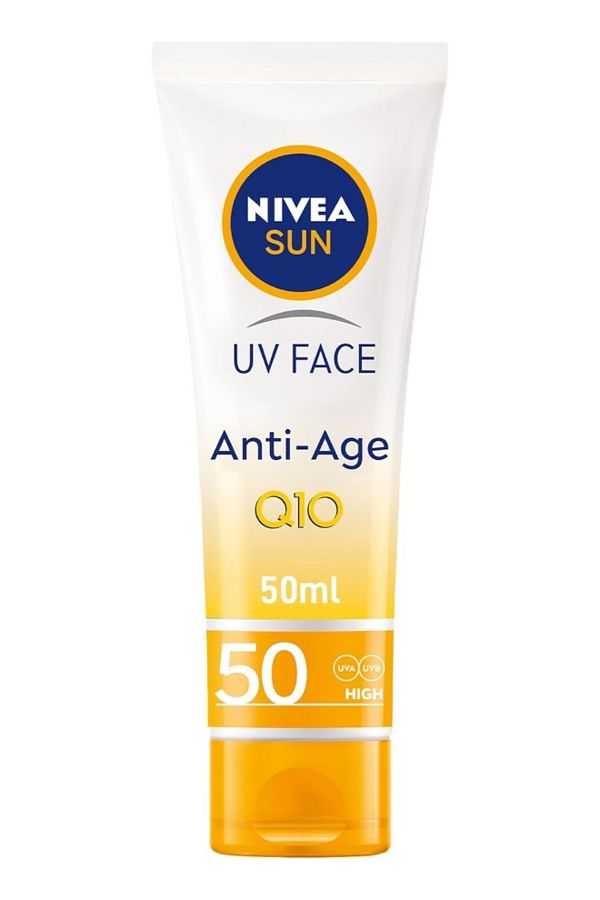 NIVEA-SUN Face Cream, SPF 50, High UVA and UVB Protection, with Q10 Technology, Anti-Age, Water Resi 1