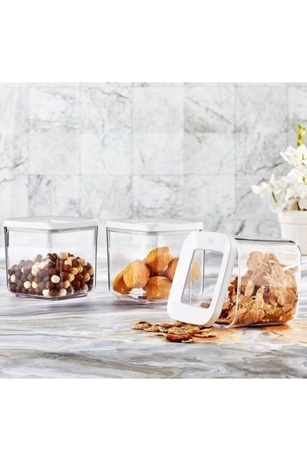 MCreative-Elz Ahmet Vacuum Storage Container Set of 3 700 Ml, Transparent Frntr 1127478 1