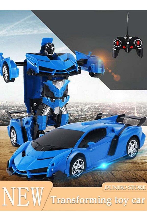 Generic-DUNISO 2-in-1 remote control car and conversion robot model kit 1