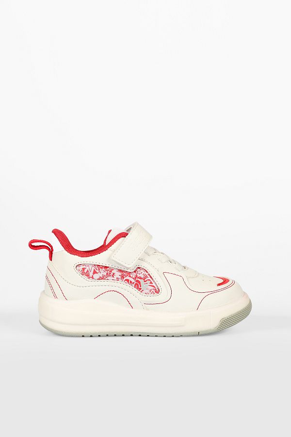 Vicco-Disnew Lighted Girls Preschool White Sneaker 1