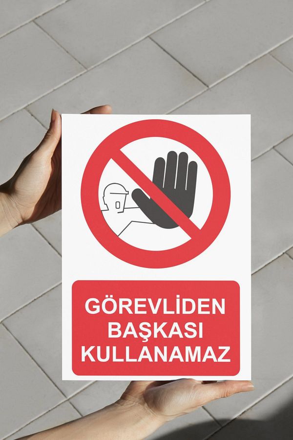 Happynesso-Sign "No One Else Can Use from the Guardian" from the Warning Signs Series – 25X35 cm Forex Foil 1