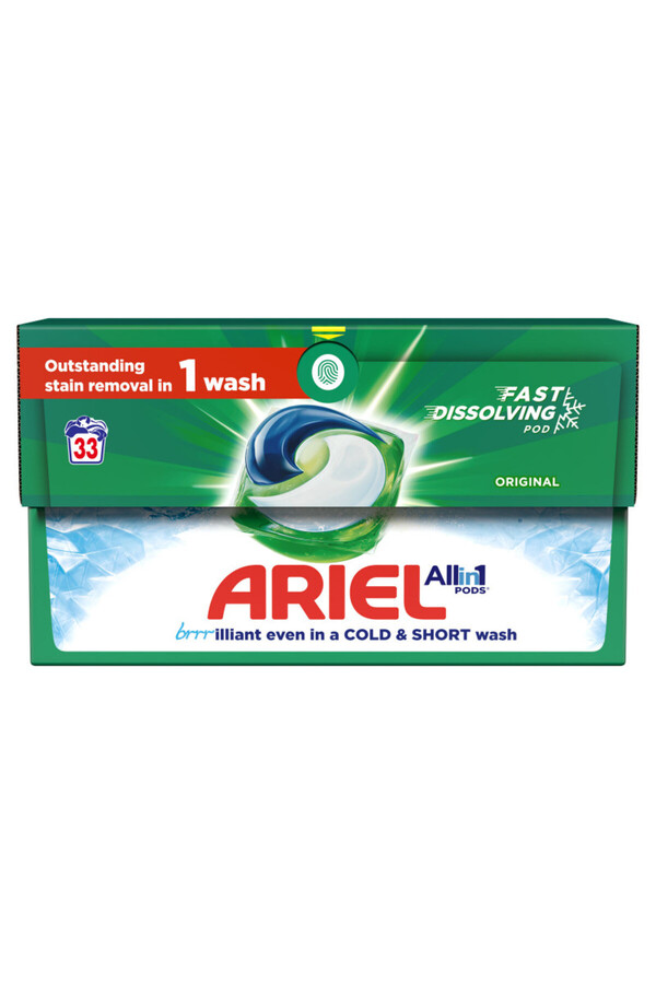 Ariel-All-in-1 PODS, Washing Liquid Laundry Tablets/Capsules 33 Washes, Original, Stain Removal 1