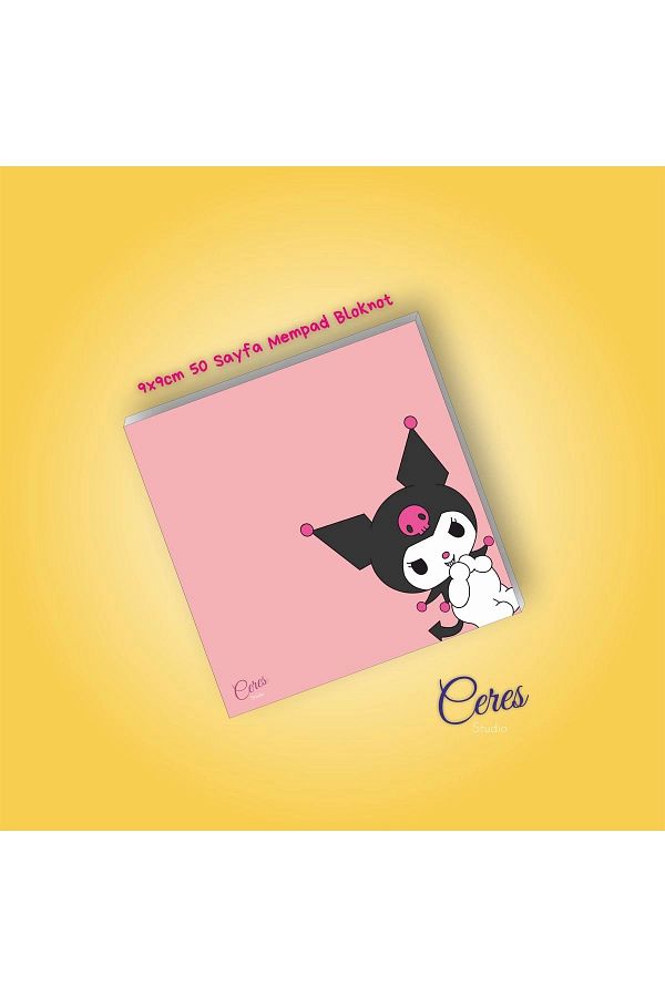 Ceres Studio-Kuromi Sanrio Notebooks | Notepad | Notepad | Memo | 9X9 50 Page NOTEBOOK 1