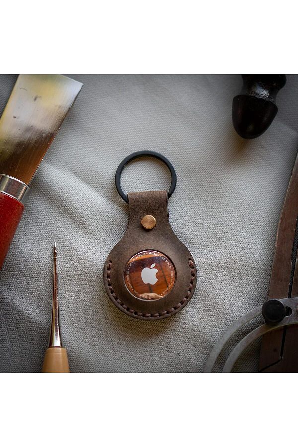 STOREMAX-X Design Airtag Keychain Case, Airtag Case, Real Leather Airtag Case, Ai 1