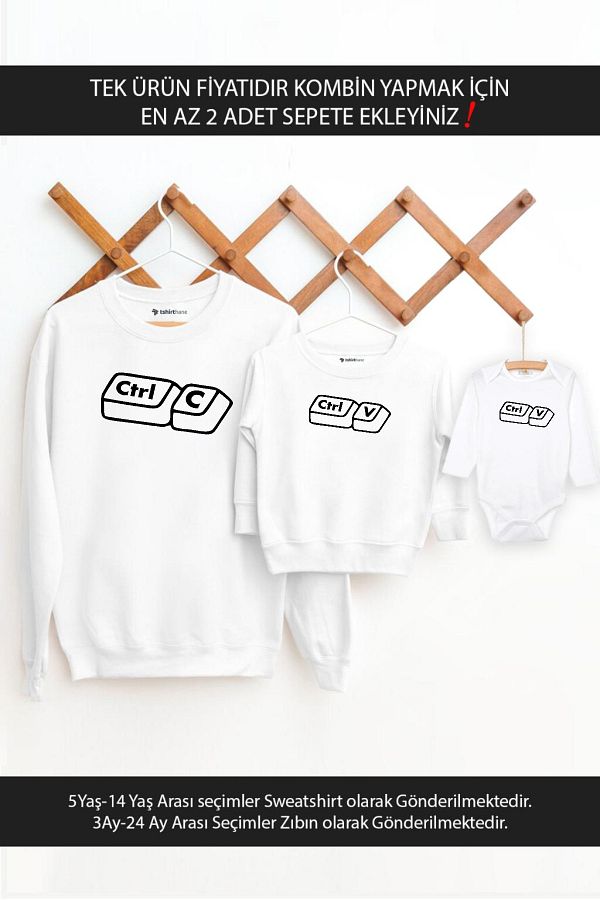 Tshirthane-Tată Fiu Fată Ctrl-c Ctrl-v (PRETUL UNUI ARTICOL MINIMO 2 BUC. ADĂUGAȚI ÎN COȘUL PENTRU A FACE COMBINAȚIA) 1