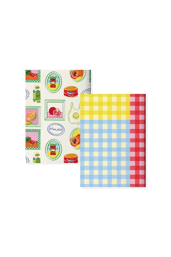 SEEN-Set of two notebooks with lines, grocery 1