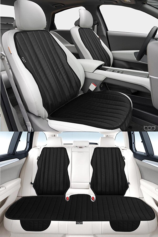 Bod Magnesia Serisi Deri Koltuk Koruyucu Kılıf Minder Ön Arka Set Cepli Siyah