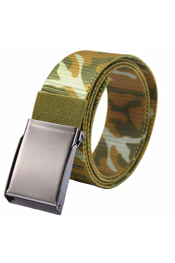 PUFO-Army Force belt for men 3.8 x 120 cm, adjustable, camouflage, green 1