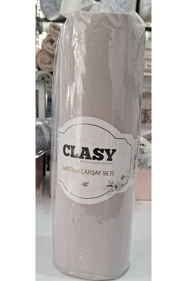 Clasy-Beige Minel Single Elastic Sheet - 100X200 1