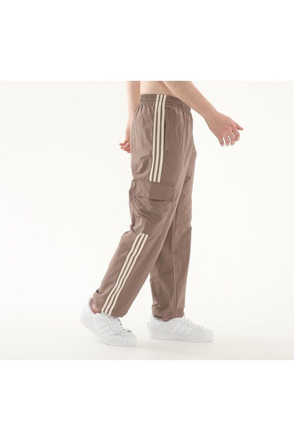 ■adidas■ 3S Cargo Pants Beige JG8042 Size L- Adicolor Classics 3 Stripes Men's Cargo Pants