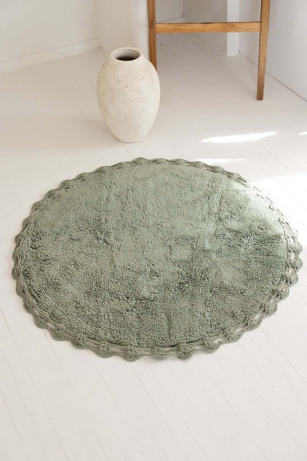 İrya-Luna Round Bath Mat 100% Cotton 90X90 Khaki 1