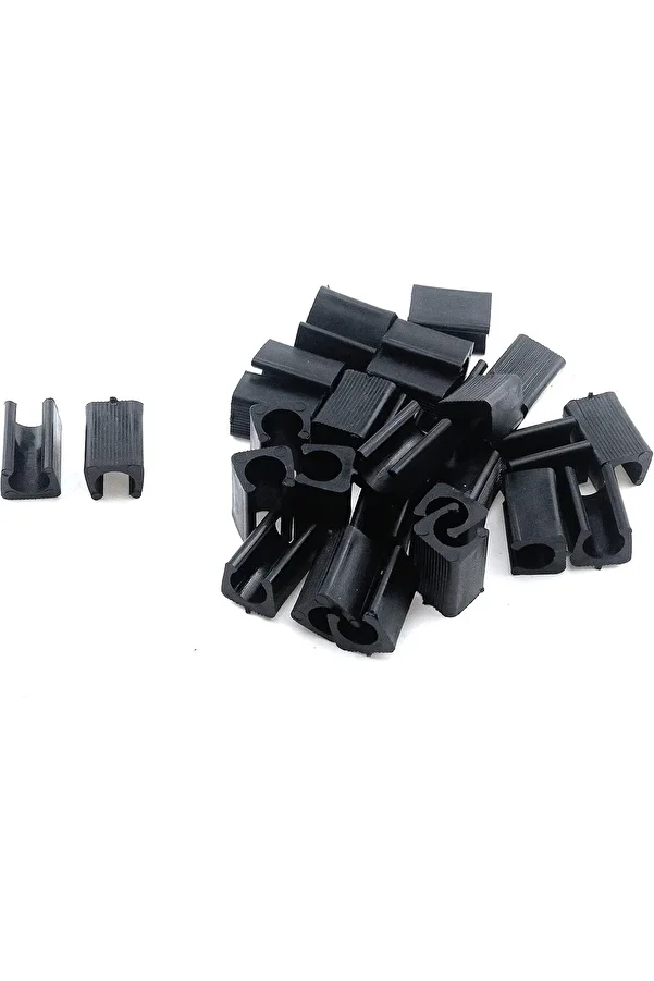 Generic-MY MIRONEY 30-Pack Black Furniture Feet PP Plastic Furniture Foot Protectors Rectangle Shaped Non-Sl 1