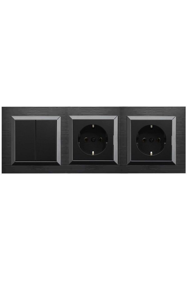 STOREMAX-Jvnnastore Quantum Black Set of 3 Switch, Grounded Socket and Grounded Socket Set Trendyfr 646268 1