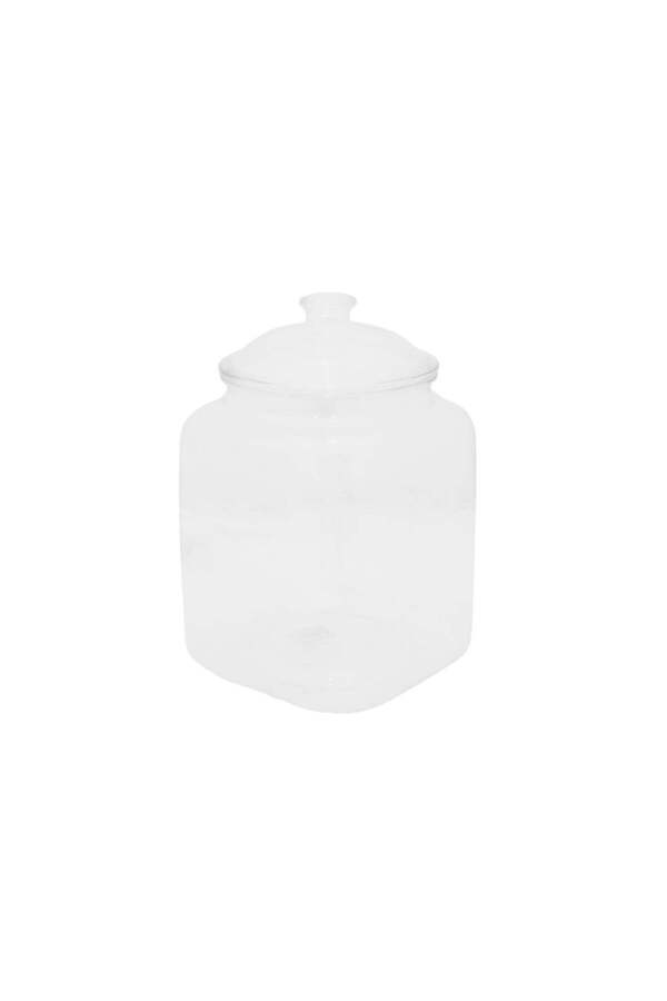 Happy family-Transparent Plastic Storage Jar with Airtight Lid, 2 Liters 1