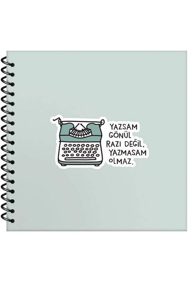 STOREMAX-Jvnnastore Things 50 Sheets Lined Hard Cover Notebook with Sticker, if You Write, You Are Not Willing 1