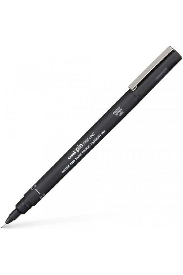 Uni--ball Pin02-200 Fineline Black Drawing Pen 1