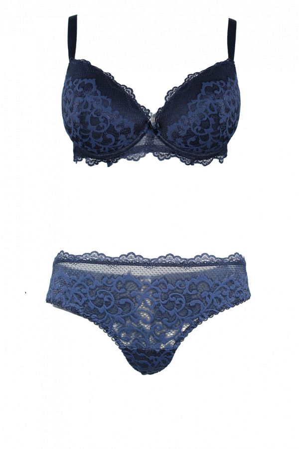 Sielei-Set sutien si chiloti SIeLEI, Albastru 85C EU / 5-XL Standard 1