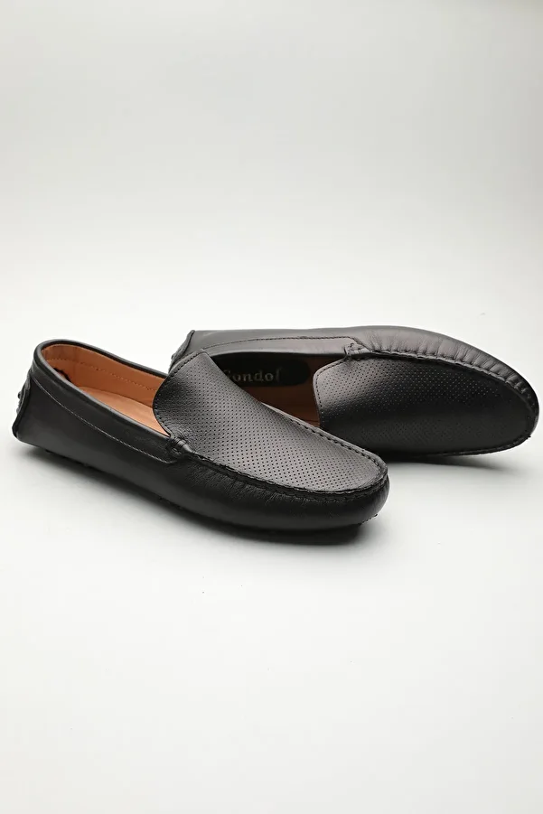 Gondol-Loafer clasic din piele naturală pentru bărbați, negru 42 Ttx.601145 1