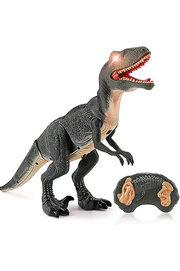 Generic-Dino Planet R/C Walking Velociraptor Dinosaur Toy – Realistic Movement, Lights & Sounds 1