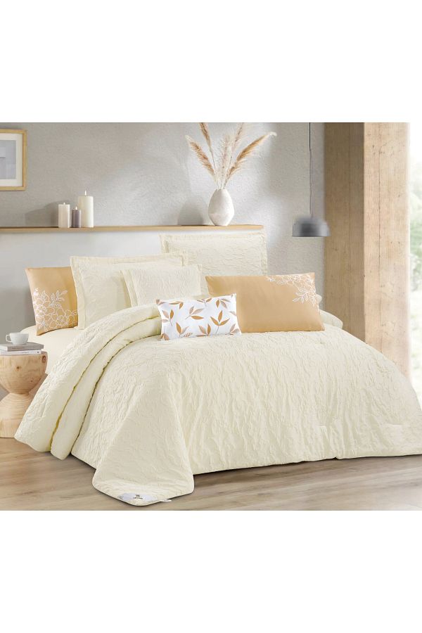 Levore-Livori comforter set, made of durable and soft fabric, with a modern and distinctive pattern that satisfies all tastes, 8 pieces, king size 1