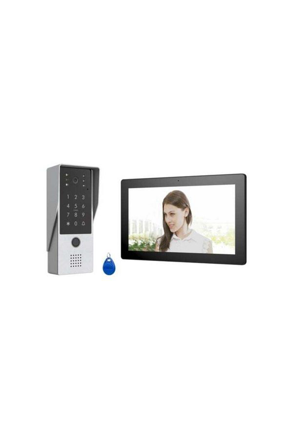AREB-Smart video intercom set 10 inch touchscreen Wi Fi and Ethernet fingerprint and password unlock, RFI 1