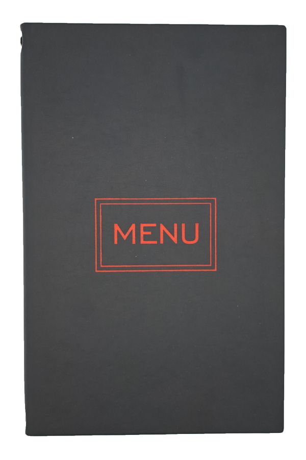 ankara menü-A4 Thermo Leather Menu Container, Embossed Printed (Elastic - Snap-On - Drawstring) 1