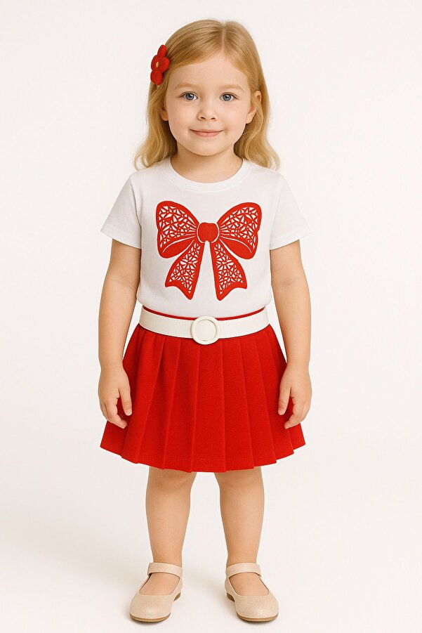 vera kids-Belted Style Suit with Skirt 1